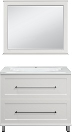 Misty Мебель для ванной Марта 100 белая глянцевая – фотография-1